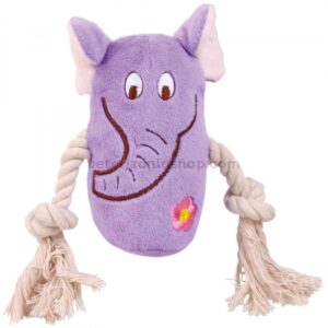 Juguete para Perro Cachorro Peluche Cuerda Morado