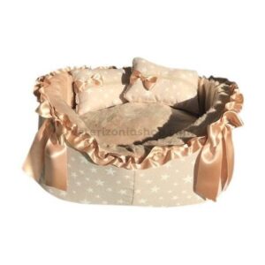 Cama Desenfundable Estrellas Beige para Perro