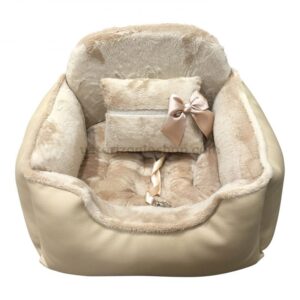 Asiento para Coche Perro Beige