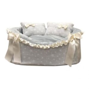 Cama Desenfundable para Perro y Gato Princess Estrellas Gris