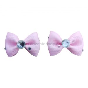 Lacitos para Perros Swarovski Rosa Palo