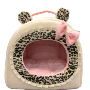 iglu perro gato beige rosa