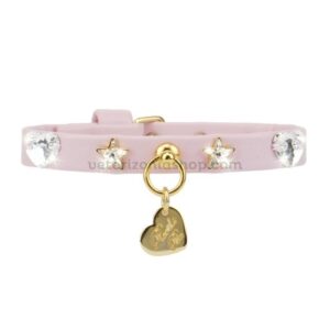 Collar Perro Rosa Hearts & Starts Ecopiel Piccoli Pets