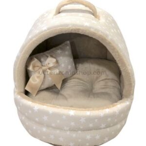 Cueva Iglú Estrellas Beige para Gato