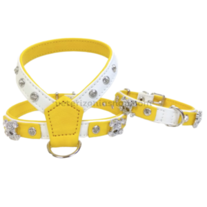 arnes perros punk amarillo blanco