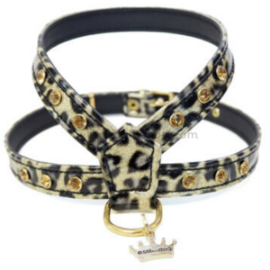 arnés para perro cher leopardo oro