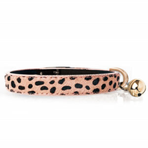 Collar para gatos estampado leopardo rosa