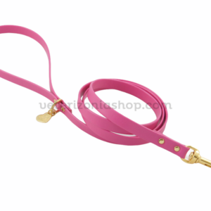 Correa Perro Fucsia Gold Ecopiel Oro Piccoli Pets