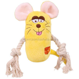 Juguete para Perro Cachorro Peluche Cuerda Amarillo Veterizonia